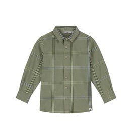 Stains & Stories boys shirt long sleeve Army