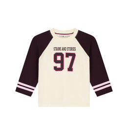 Stains & Stories girls t-shirt long sleeve Wine Red