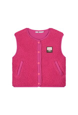 Stains & Stories girls teddy gilet Magenta