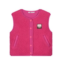 Stains & Stories girls teddy gilet Magenta