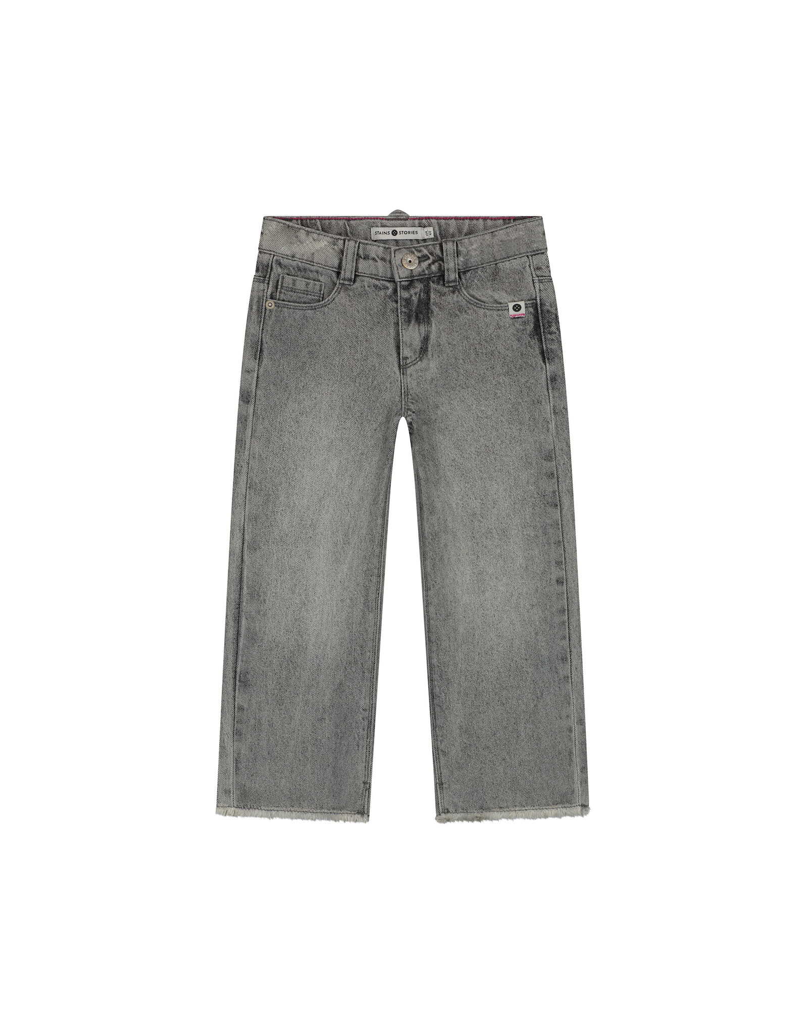 Stains & Stories girls wide leg pants Mid Grey Denim