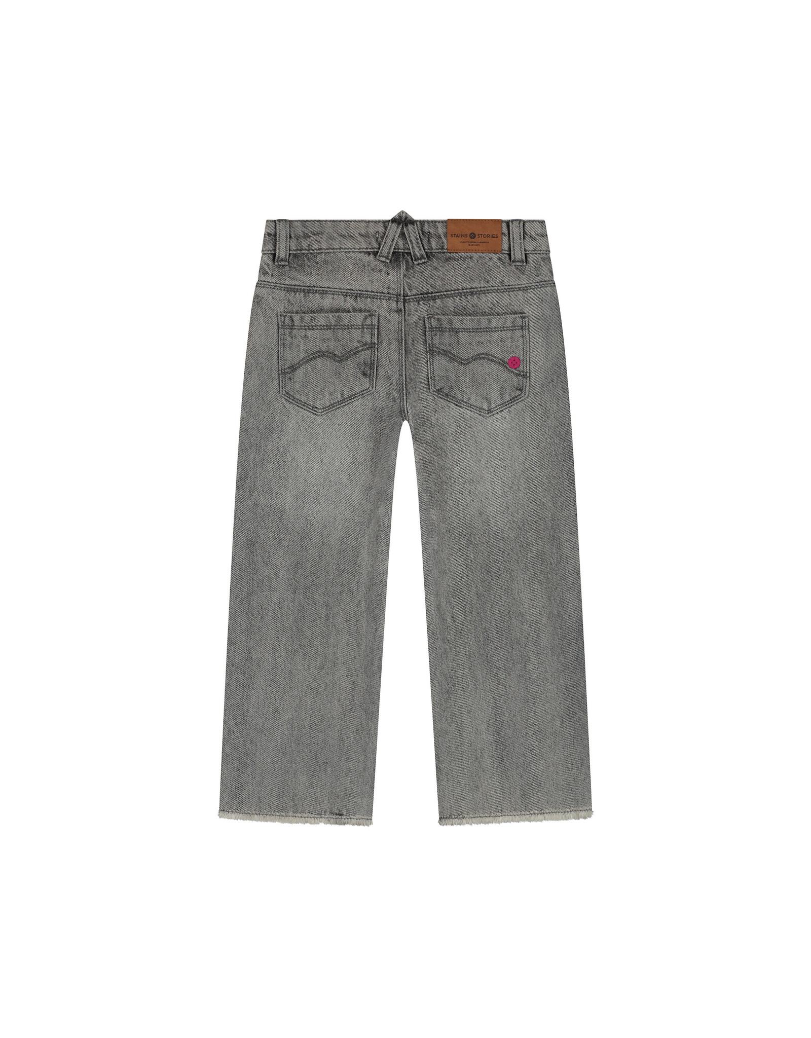 Stains & Stories girls wide leg pants Mid Grey Denim