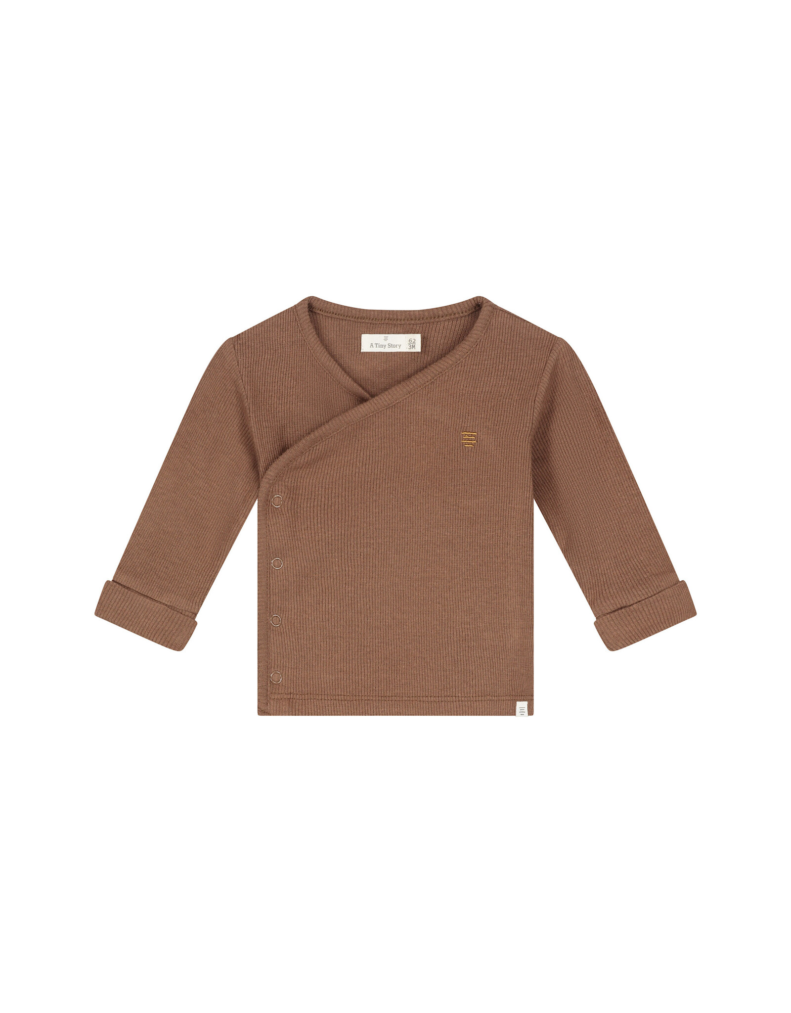 A Tiny Story baby t-shirt long sleeve Coffee
