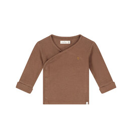 A Tiny Story baby t-shirt long sleeve Coffee
