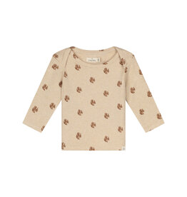 A Tiny Story baby t-shirt long sleeve Beige melange W26