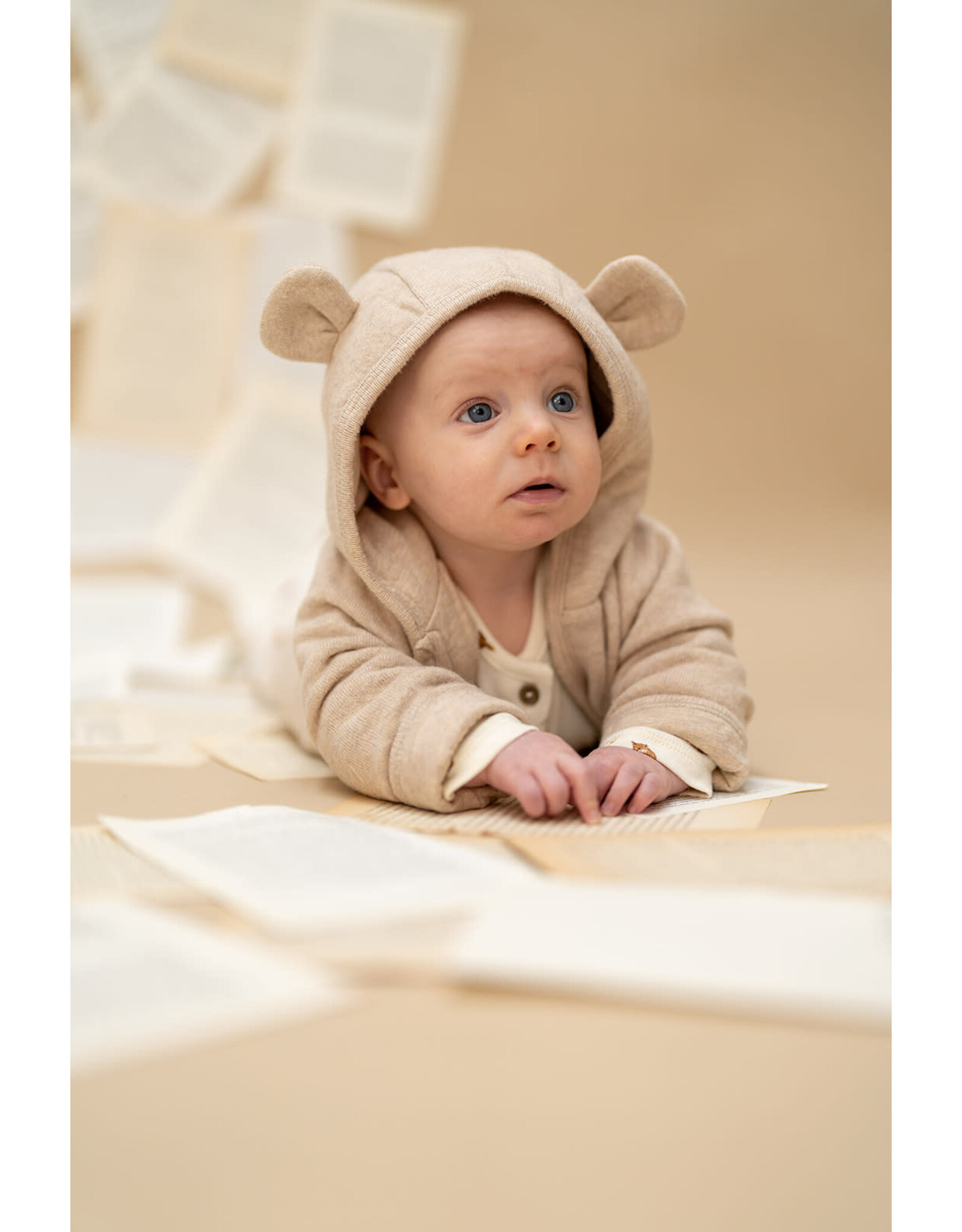 A Tiny Story baby jacket Beige melange W26