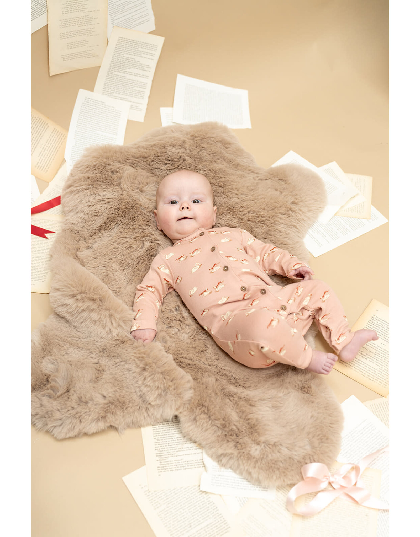 A Tiny Story baby suit Old pink W26