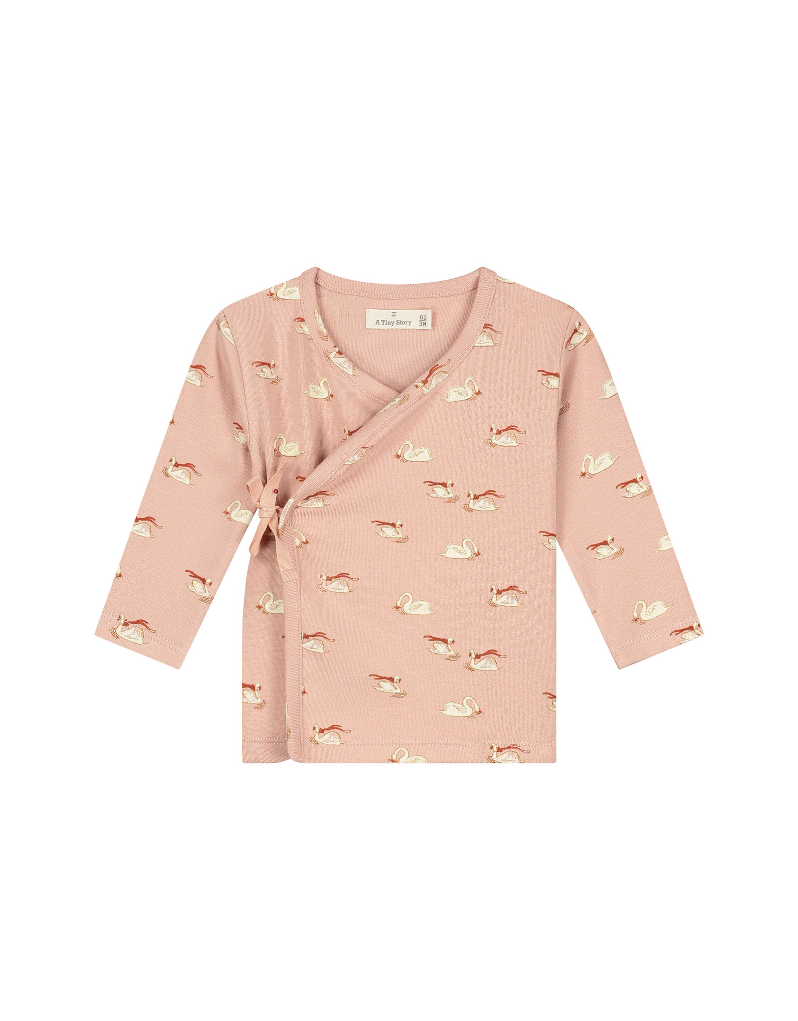 A Tiny Story baby t-shirt long sleeve Old pink W26