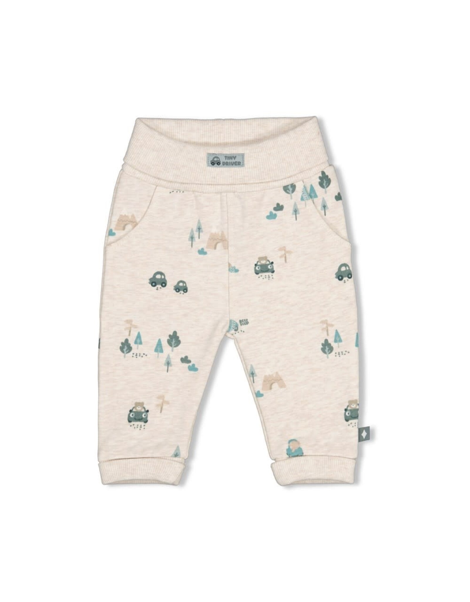 Feetje Broek AOP - Beep Beep Offwhite melange
