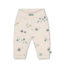 Feetje Broek AOP - Beep Beep Offwhite melange