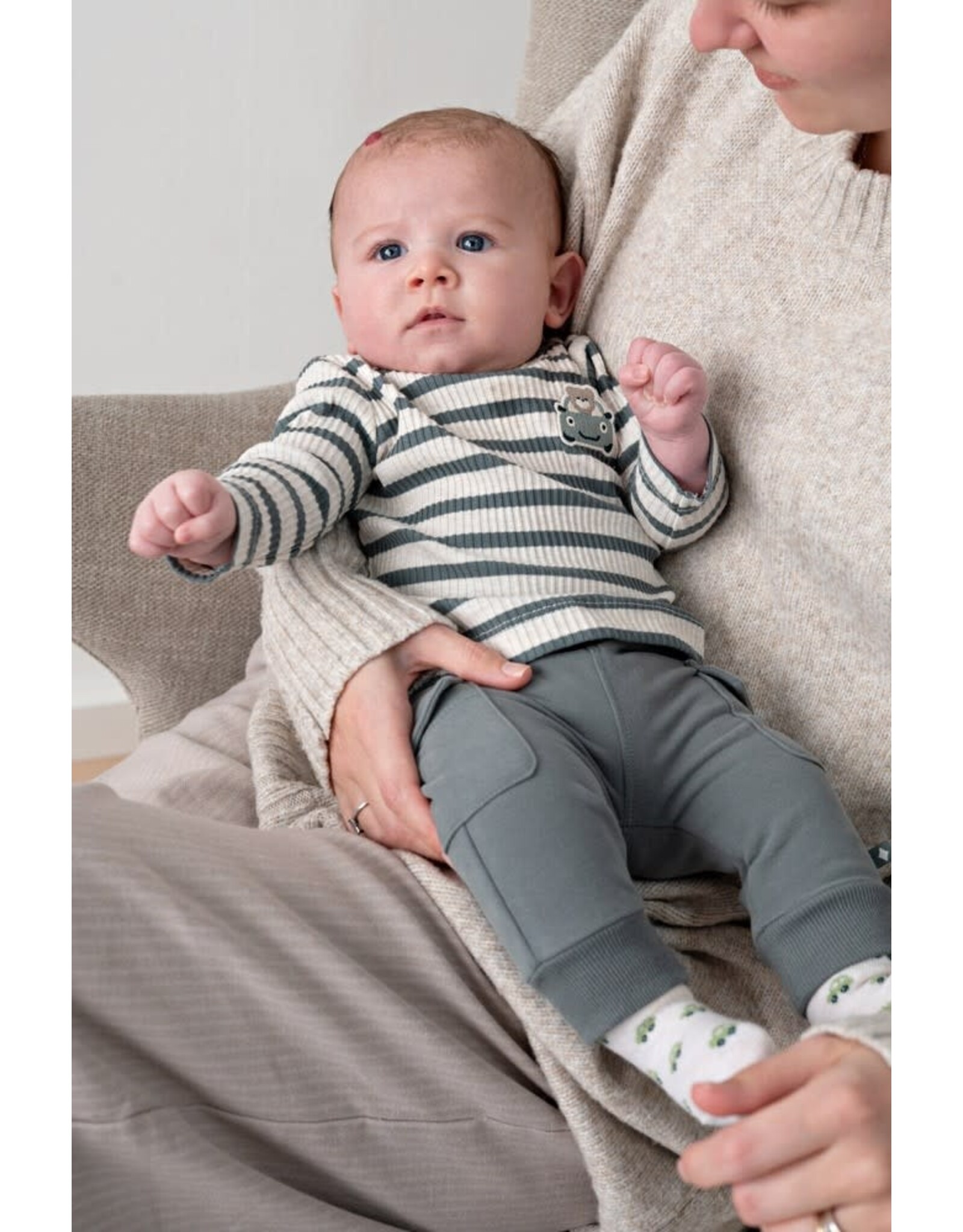 Feetje Broek - Beep Beep Zeegroen