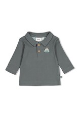 Feetje Polo rib - Beep Beep Zeegroen