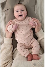 Feetje Overslagshirt pointelle rib AOP - Fall in Love Roze melange