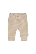 Feetje Broek rib met streep - Over the Moon for You Taupe
