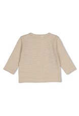 Feetje Longsleeve rib met streep - Over the Moon for You Taupe