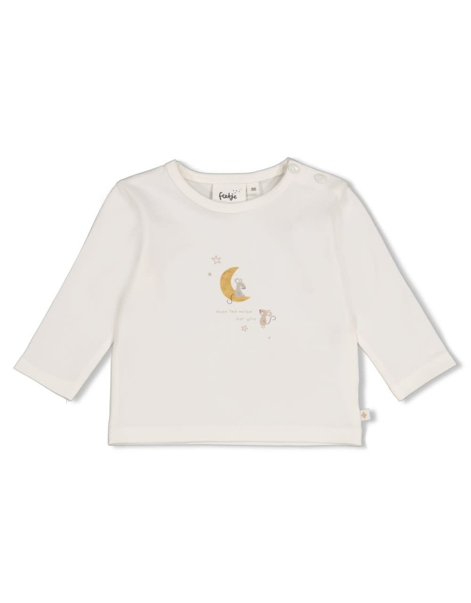 Feetje Longsleeve - Over the Moon for You - Offwhite