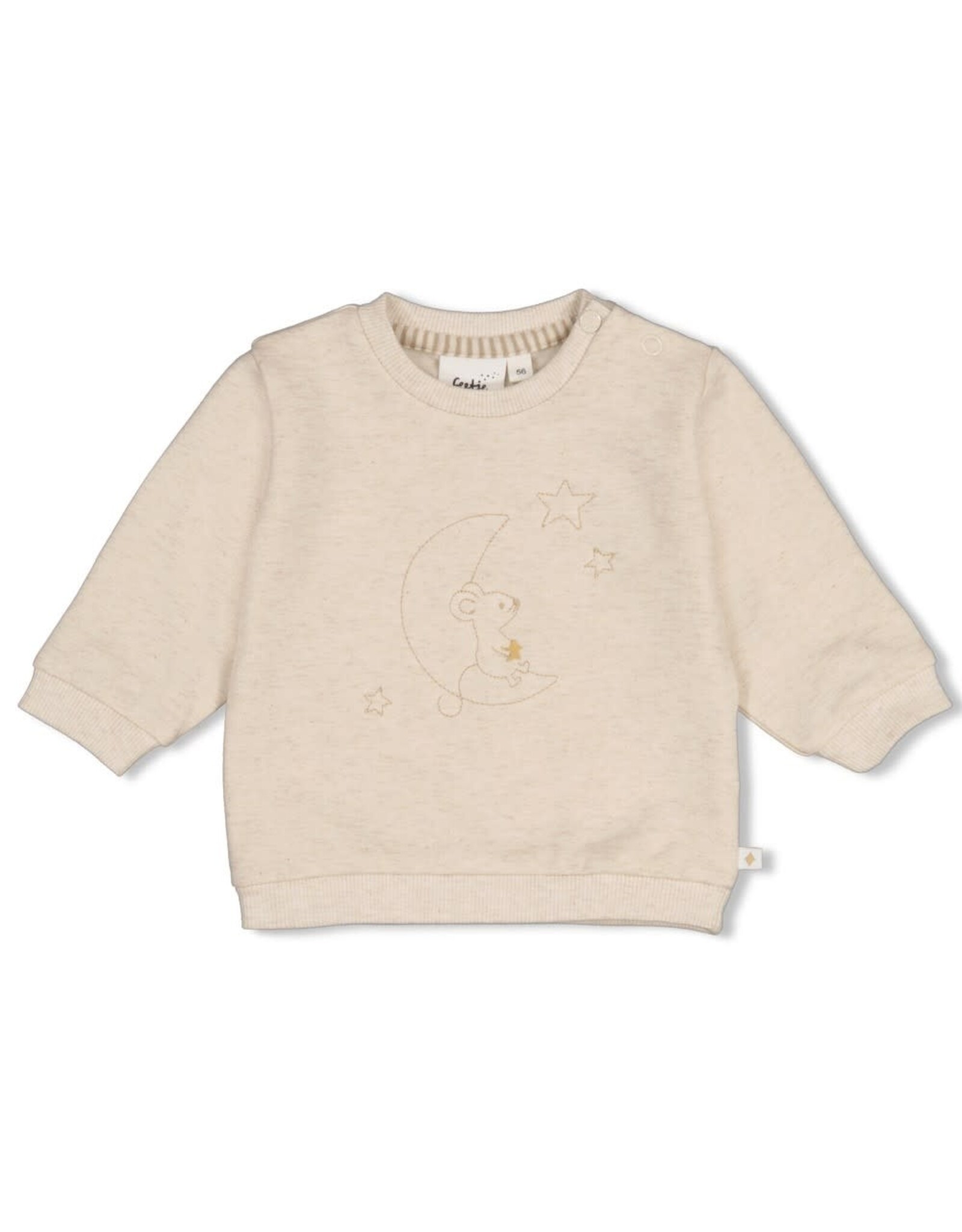 Feetje Sweater - Over the Moon for You Offwhite melange