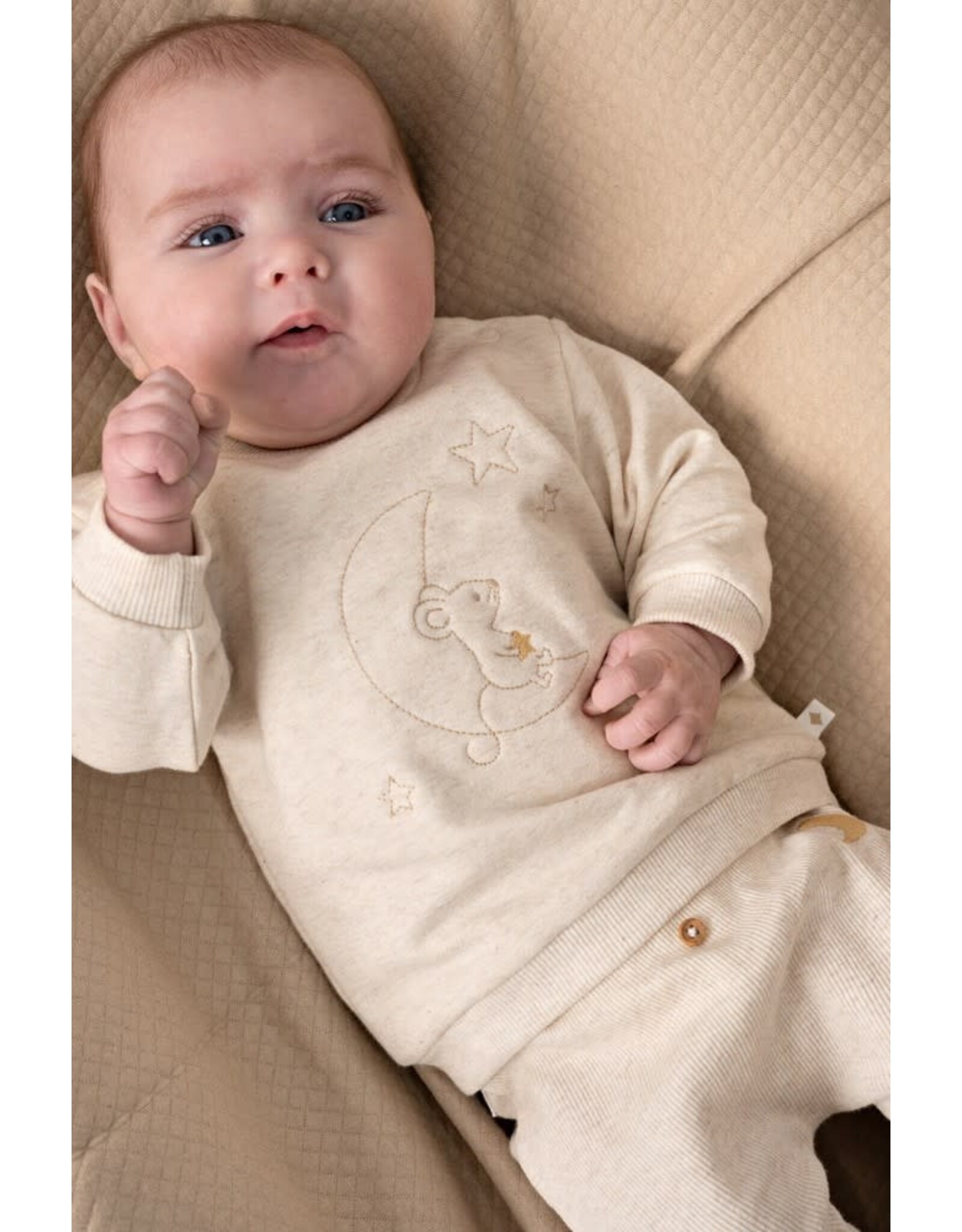 Feetje Sweater - Over the Moon for You Offwhite melange