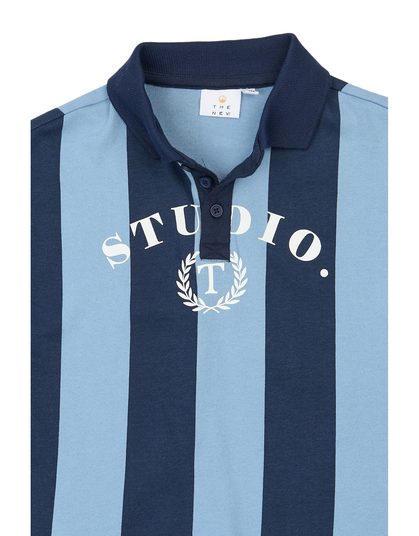 THE NEW TNVudio OS L_S Polo Navy Blazer Striped