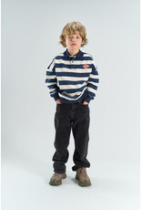 THE NEW TNYidar OS Polo Sweatshirt Navy Blazer Striped