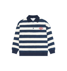 THE NEW TNYidar OS Polo Sweatshirt Navy Blazer Striped