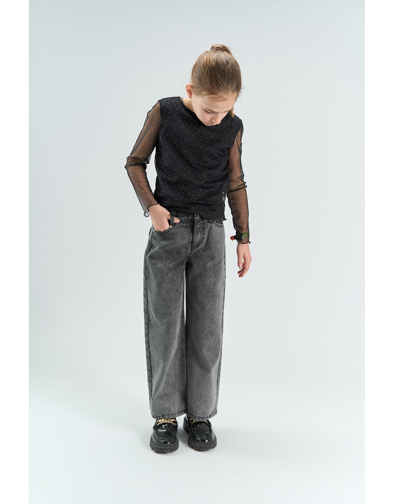 THE NEW TNYancy L_S Mesh Top Black Beauty