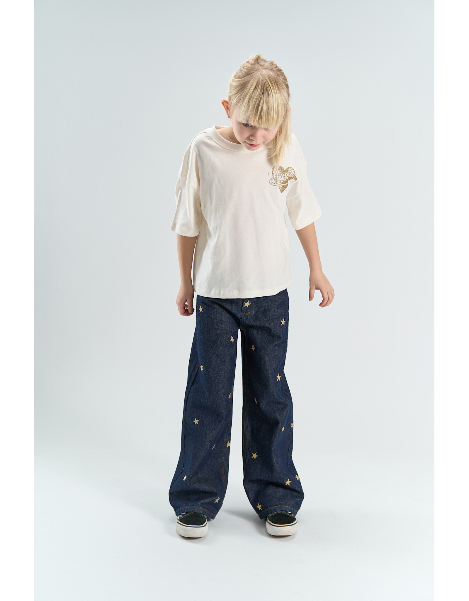 THE NEW TNYrsa Wide Fit Jeans Medium Blue Denim AOP