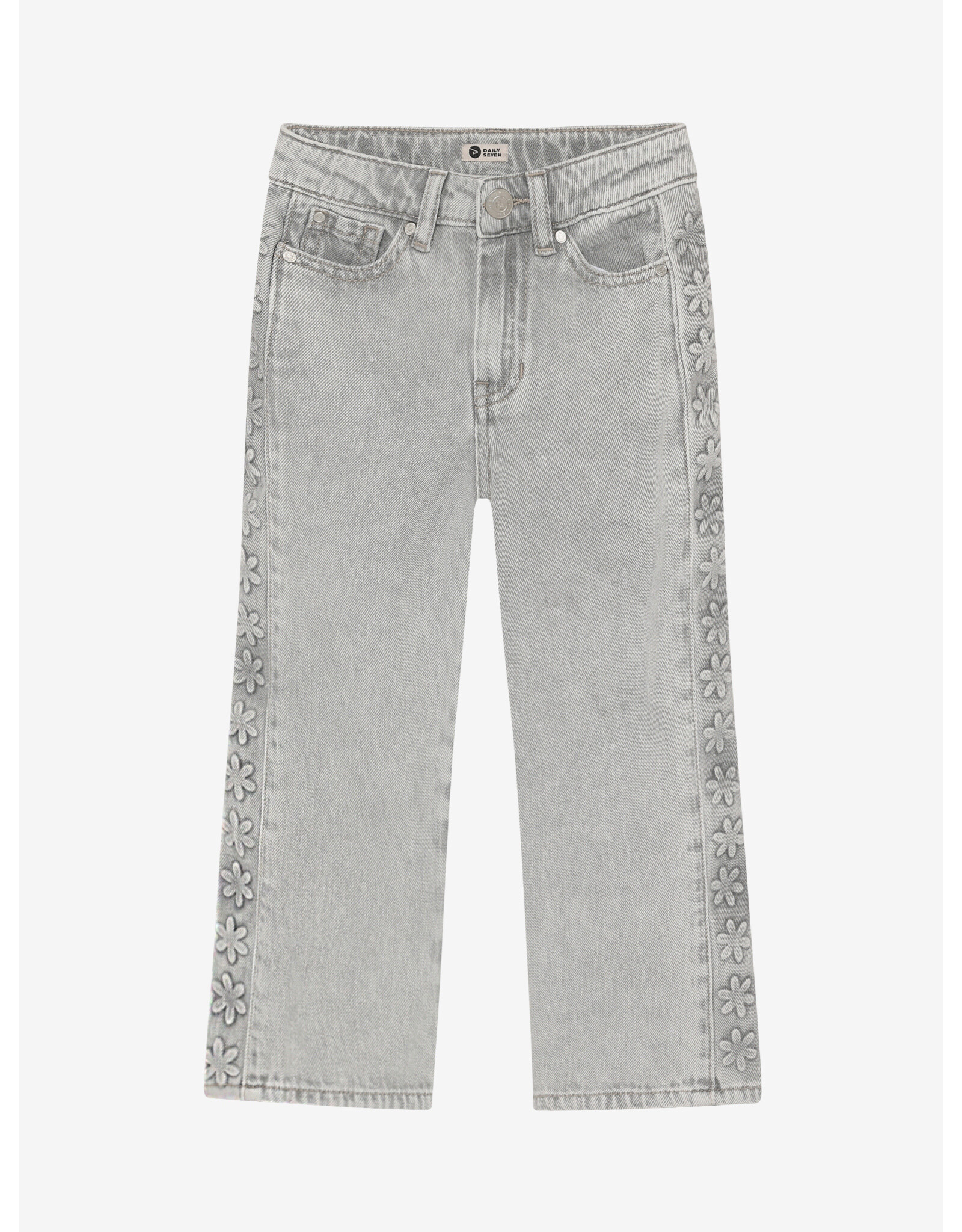 Daily7 Denim Wide Fit Embossing Light Grey Denim W26