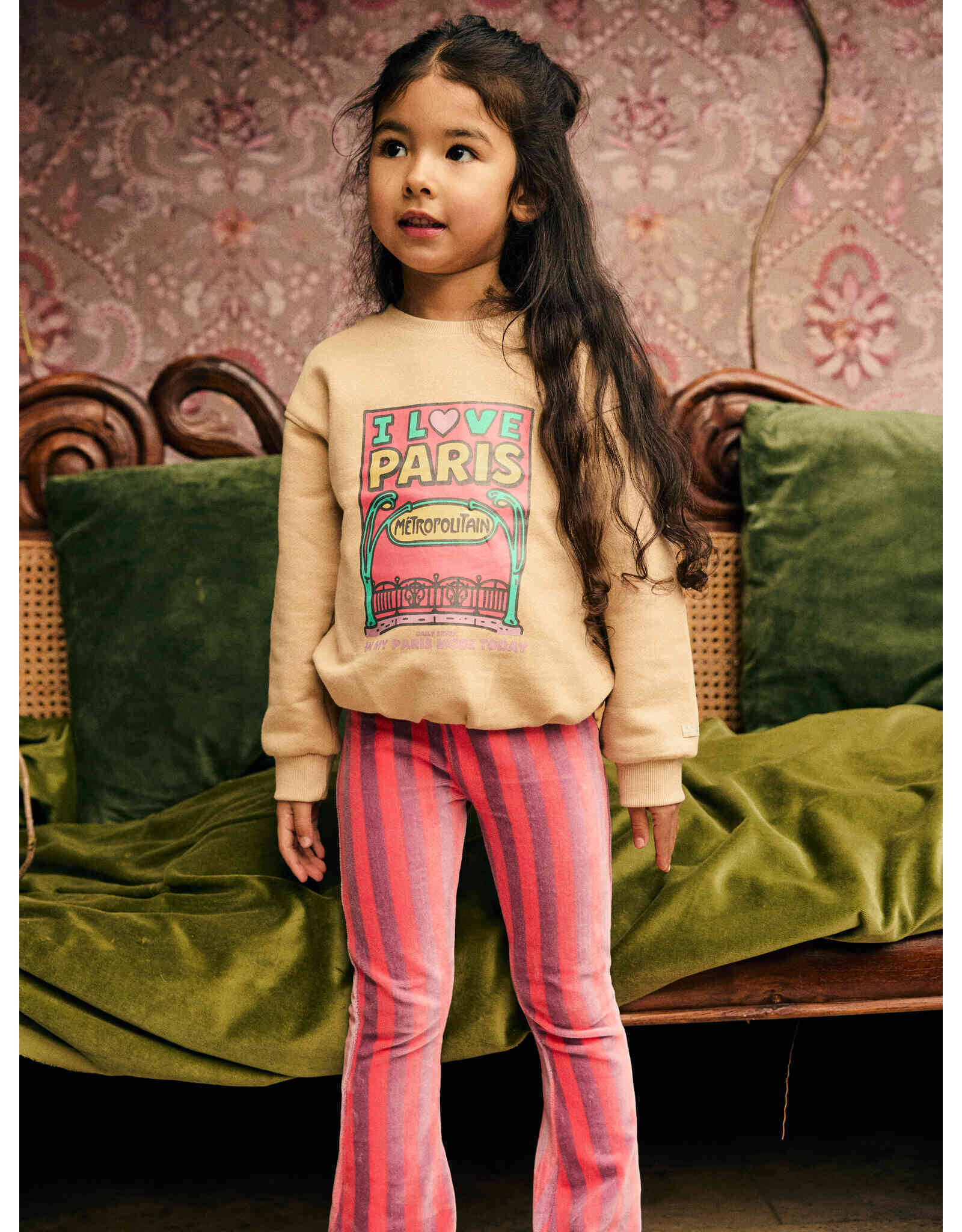 Daily7 Flared Legging Small Stripe Desert Rose