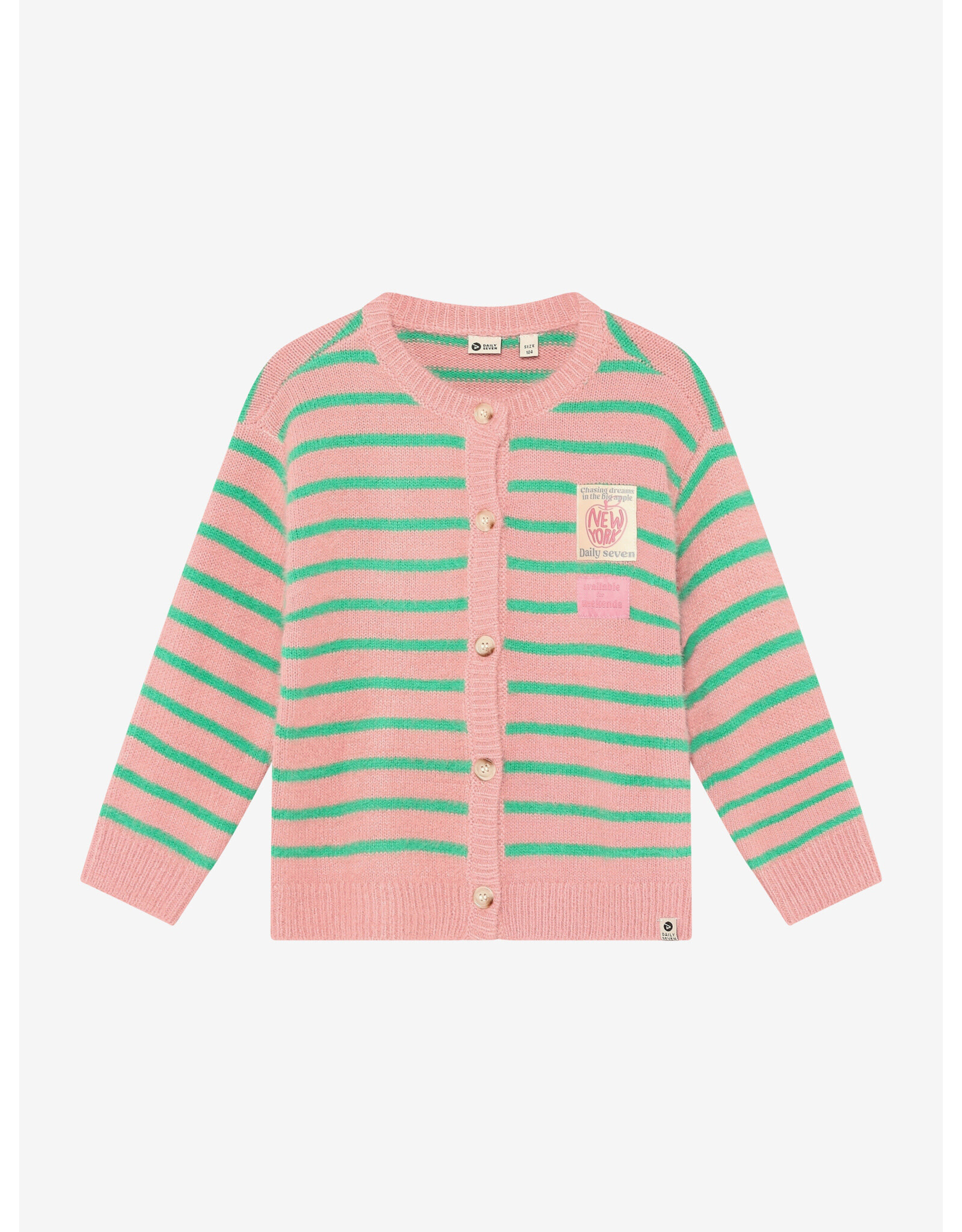 Daily7 Knitwear Striped Cardigan Lilas