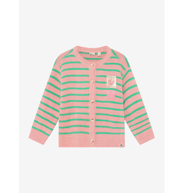 Daily7 Knitwear Striped Cardigan Lilas