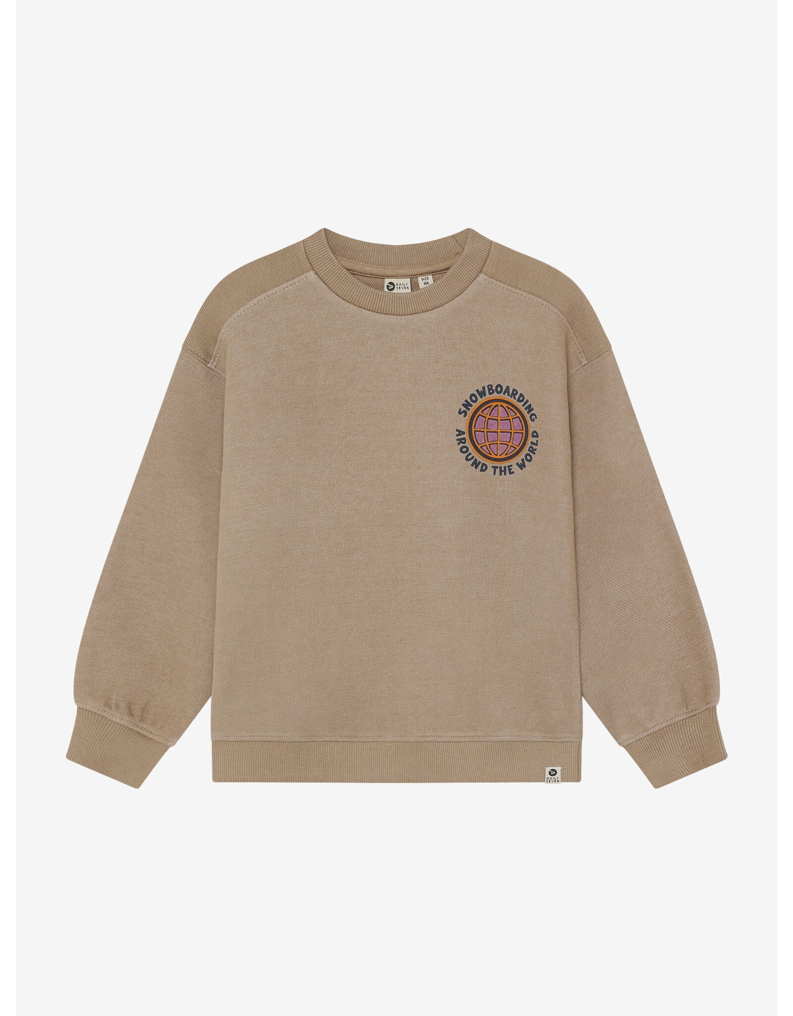 Daily7 Oversized Sweater Backprint Plaza Taupe