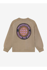 Daily7 Oversized Sweater Backprint Plaza Taupe