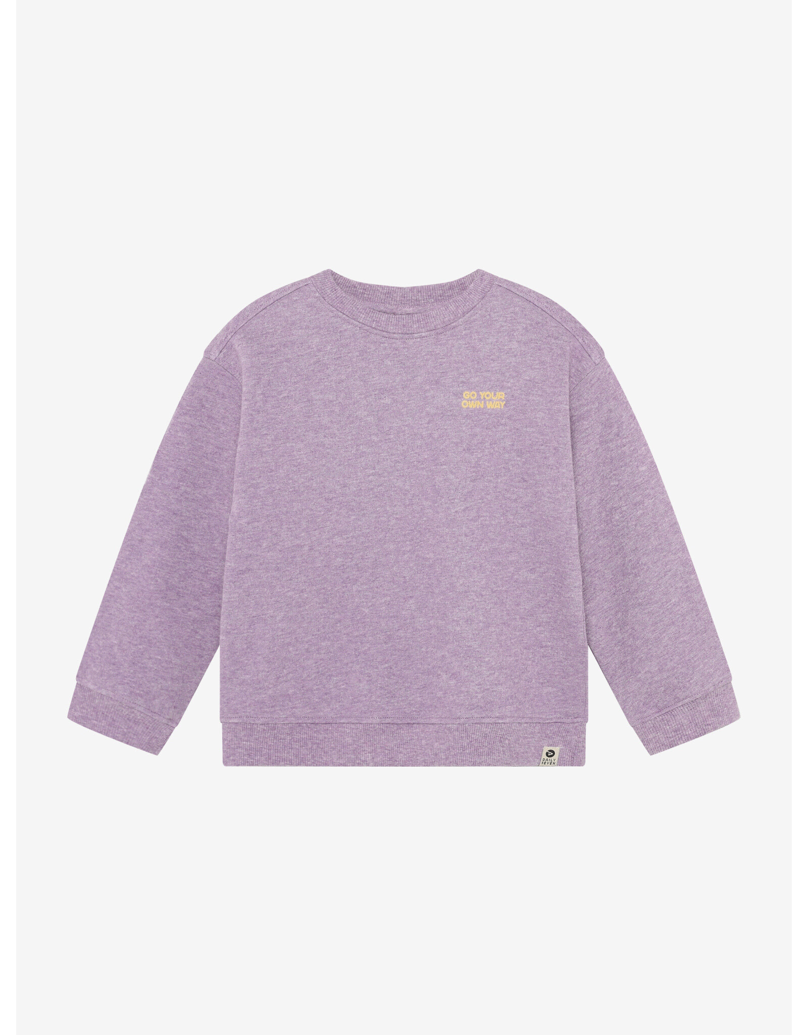 Daily7 Oversized Sweater Backprint Purple Melange
