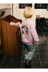 Daily7 Oversized Sweater Backprint Purple Melange