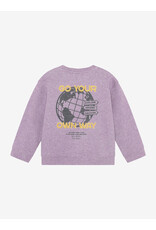 Daily7 Oversized Sweater Backprint Purple Melange