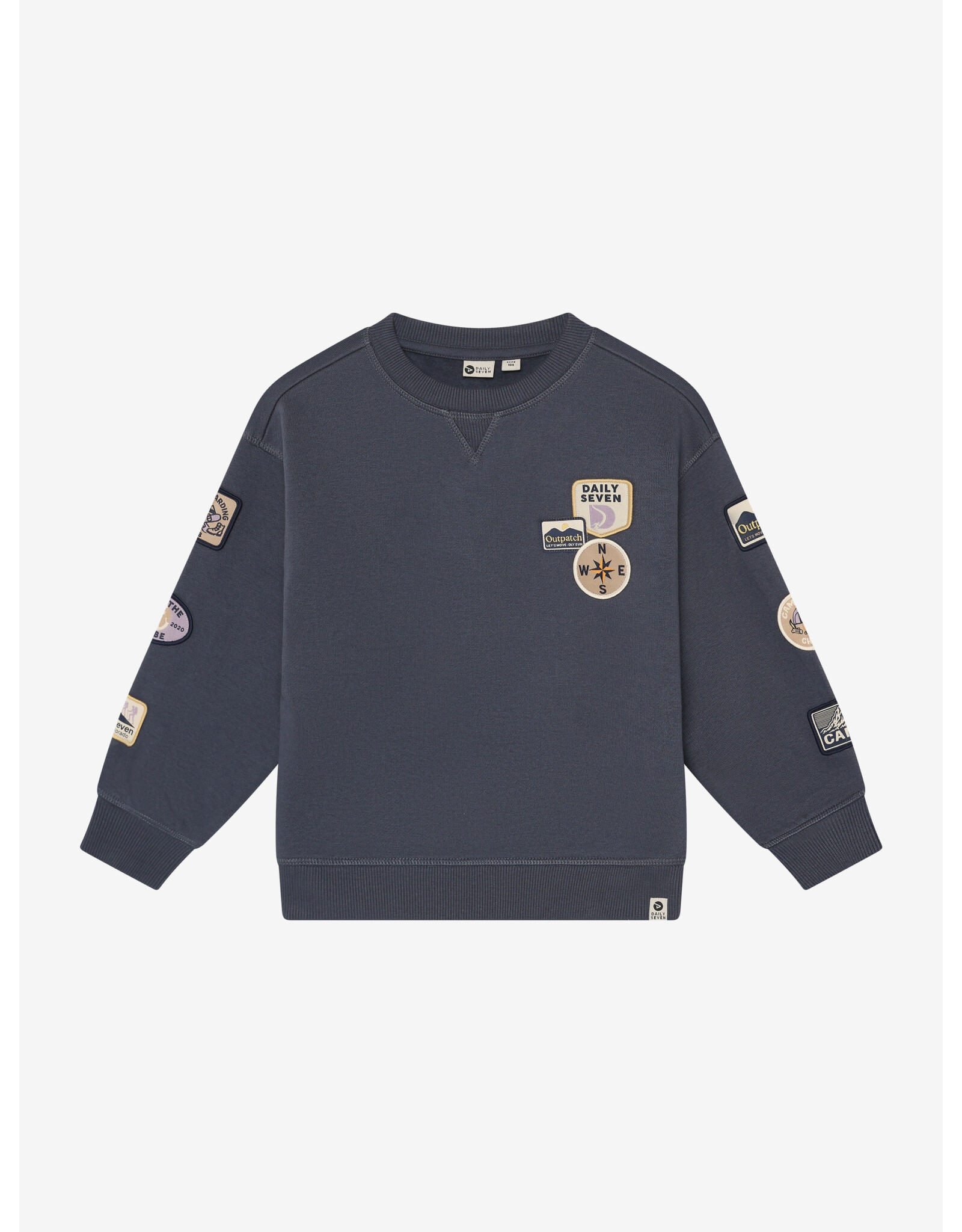 Daily7 Oversized Sweater Badges Odyssey Gray