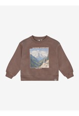 Daily7 Oversized Sweater Print Almond Brown