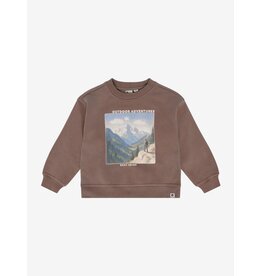 Daily7 Oversized Sweater Print Almond Brown