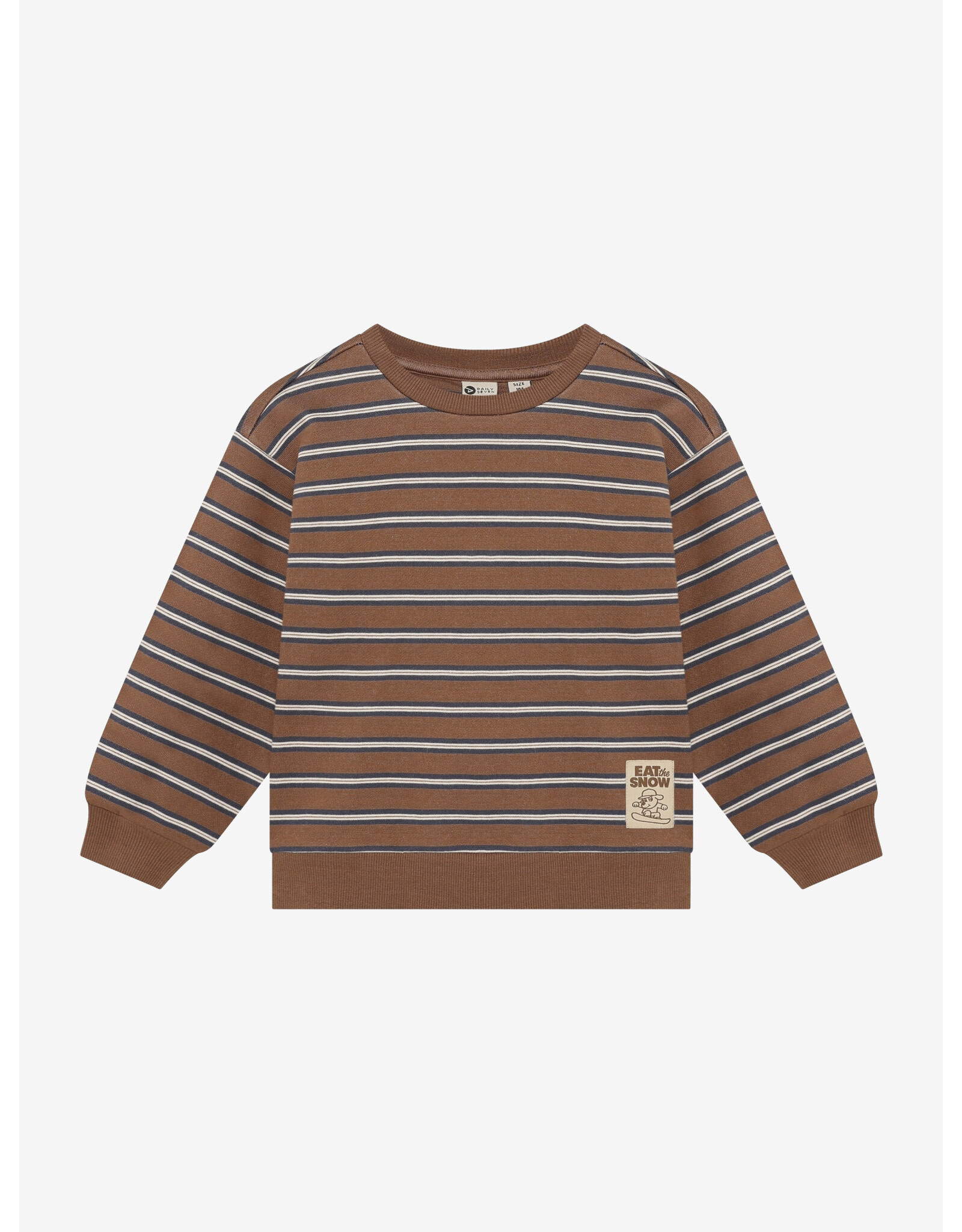 Daily7 Oversized Sweater Striped Almond Brown