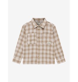 Daily7 Shirt Longsleeve Check  Plaza Taupe