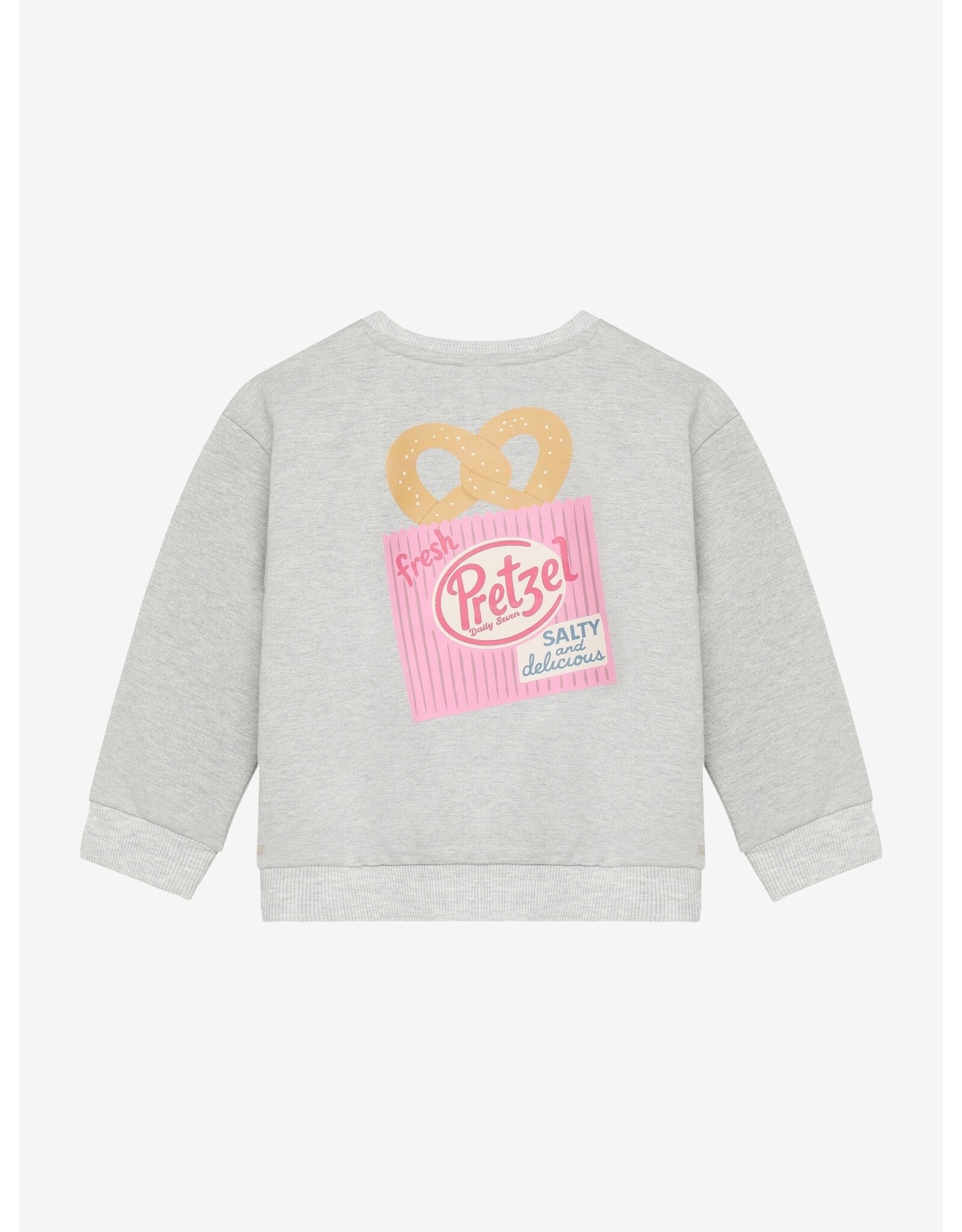 Daily7 Sweater Backprint Light Grey Melange