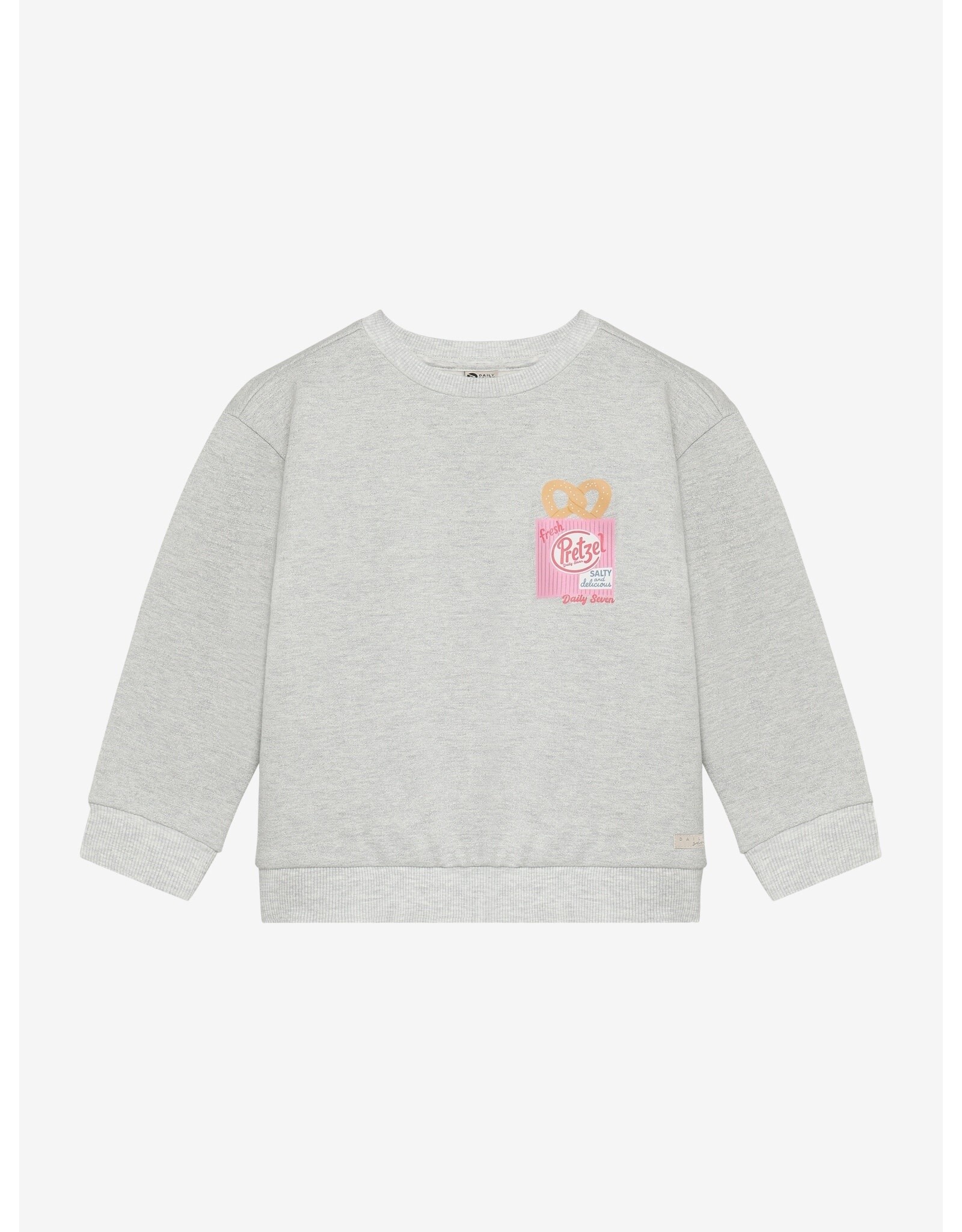 Daily7 Sweater Backprint Light Grey Melange