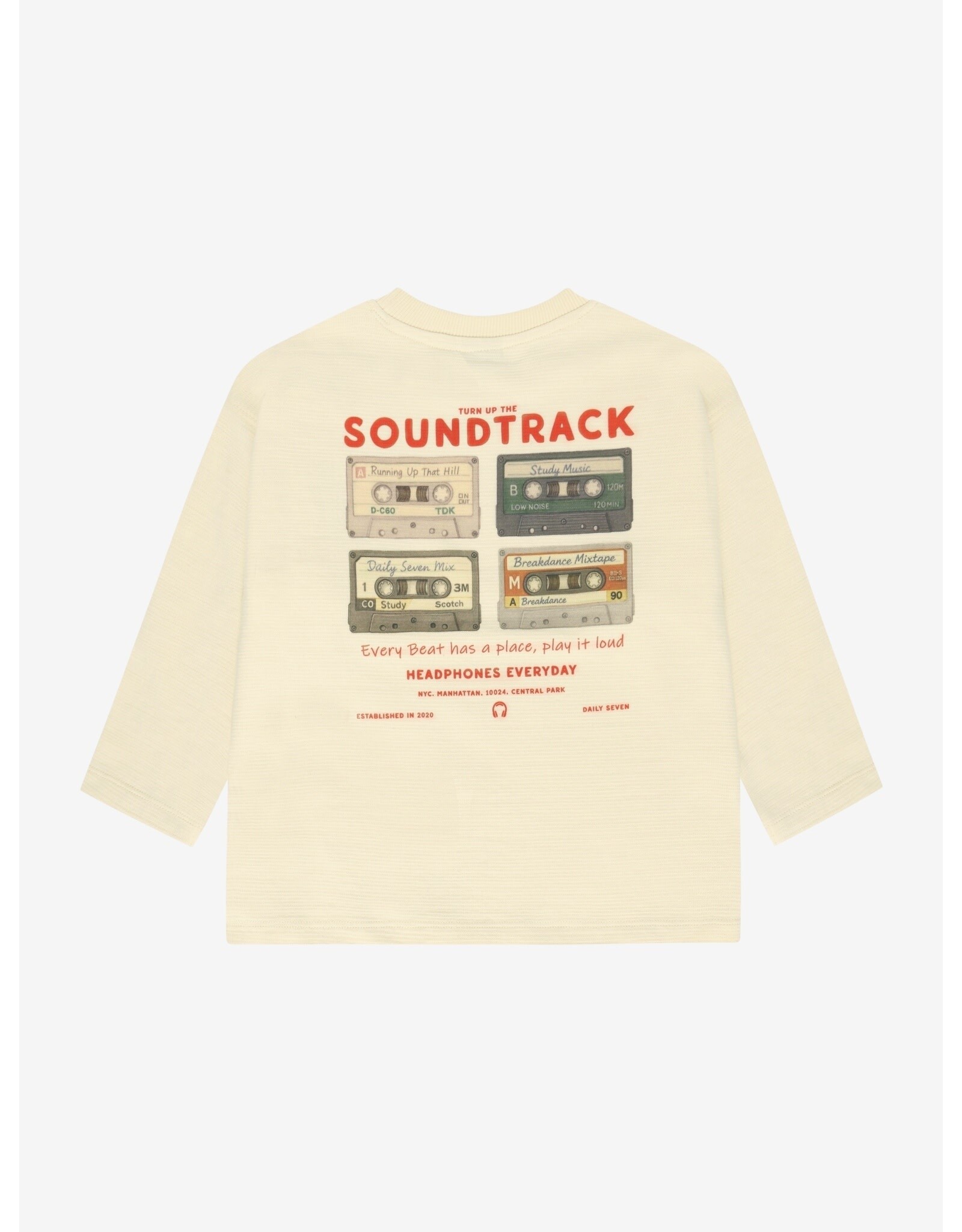 Daily7 T-shirt Longsleeve Backprint Sandshell