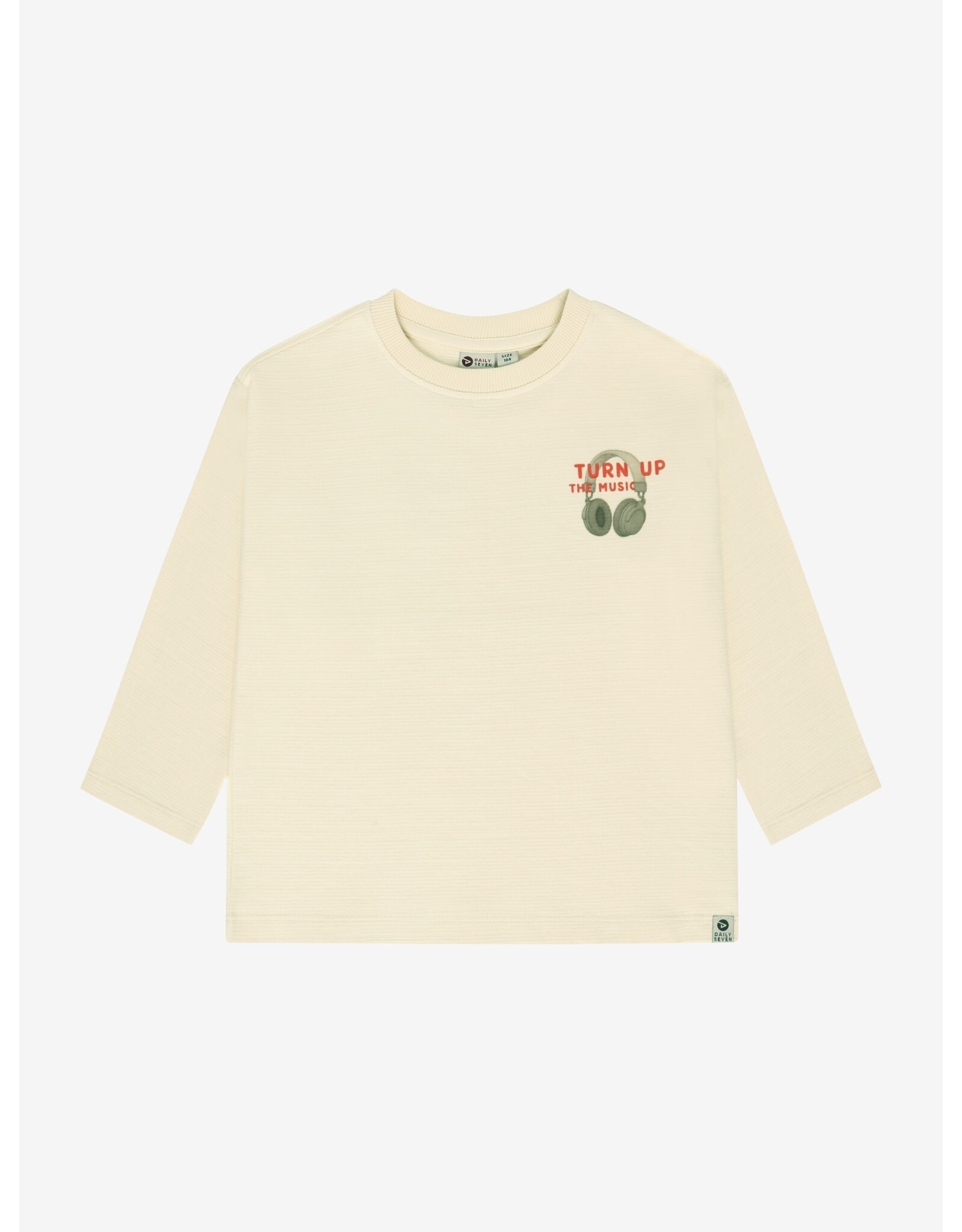 Daily7 T-shirt Longsleeve Backprint Sandshell