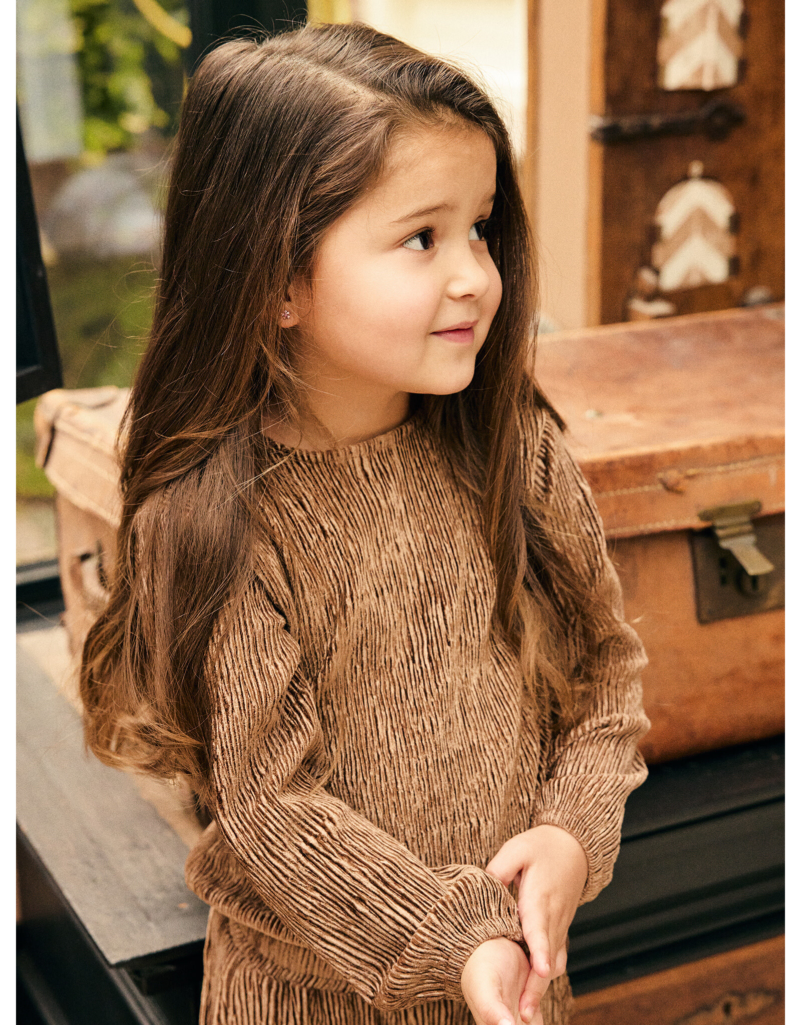 Daily7 T-shirt Longsleeve Velvet Affogat