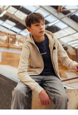 Indian Blue Jeans Hooded Zip Jacket Brushed Pale Sand