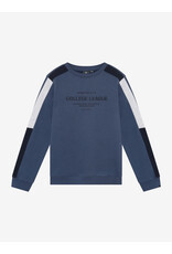 Indian Blue Jeans Sweater Indian Blue Brushed Washed Mid Blue
