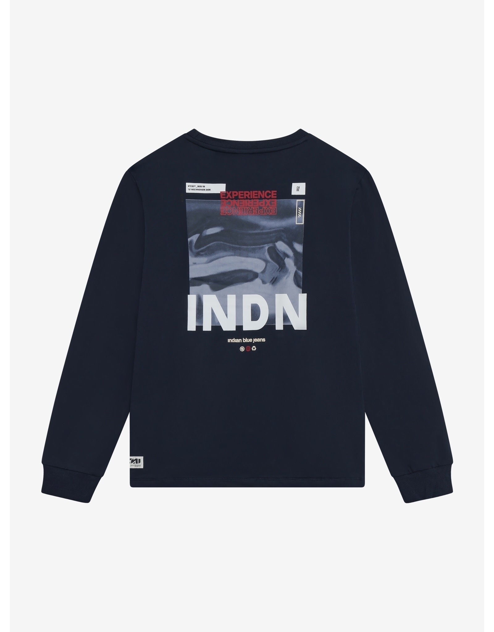 Indian Blue Jeans T-Shirt LS Backprint Indian Deep Navy