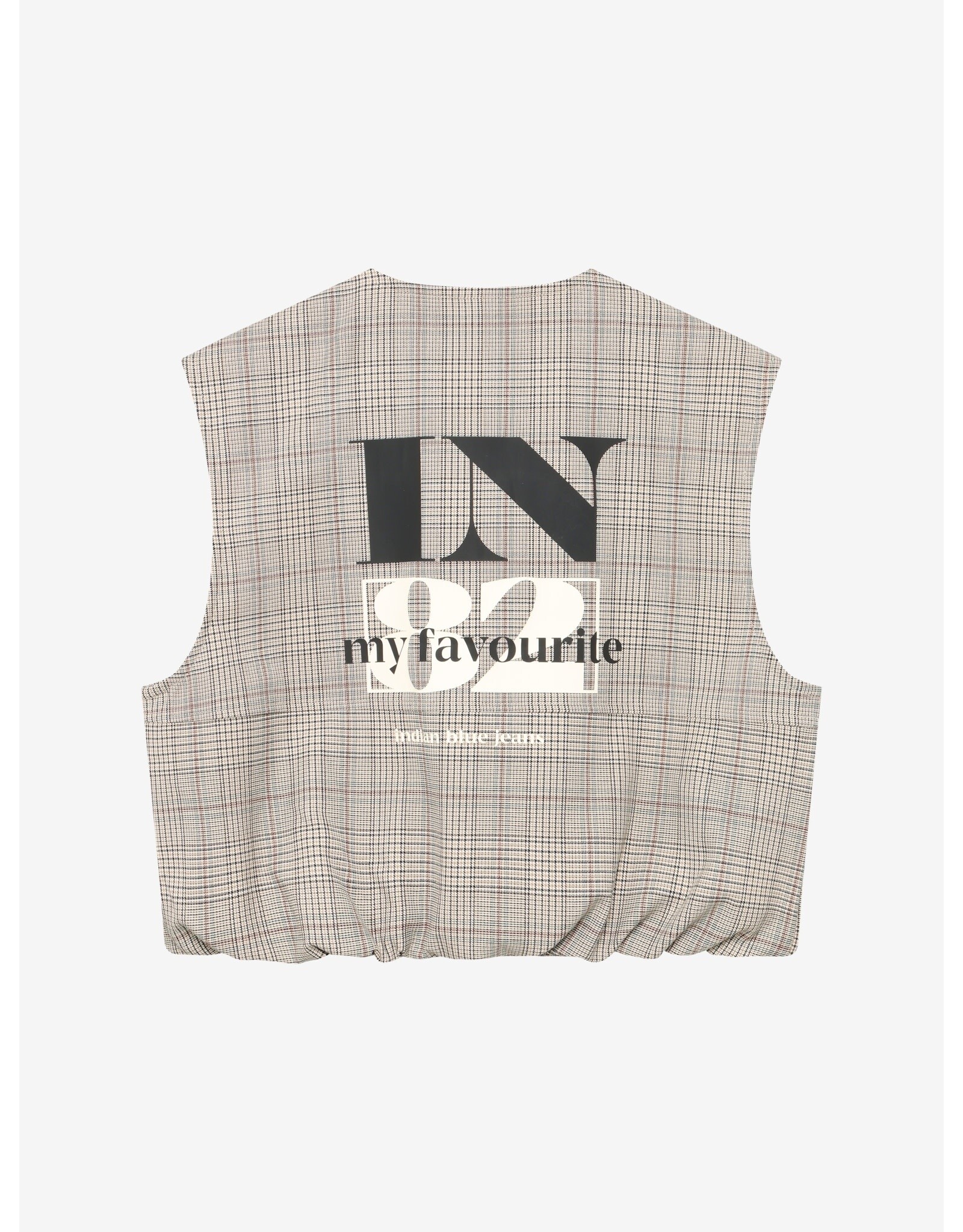 Indian Blue Jeans Gilet Check Humus